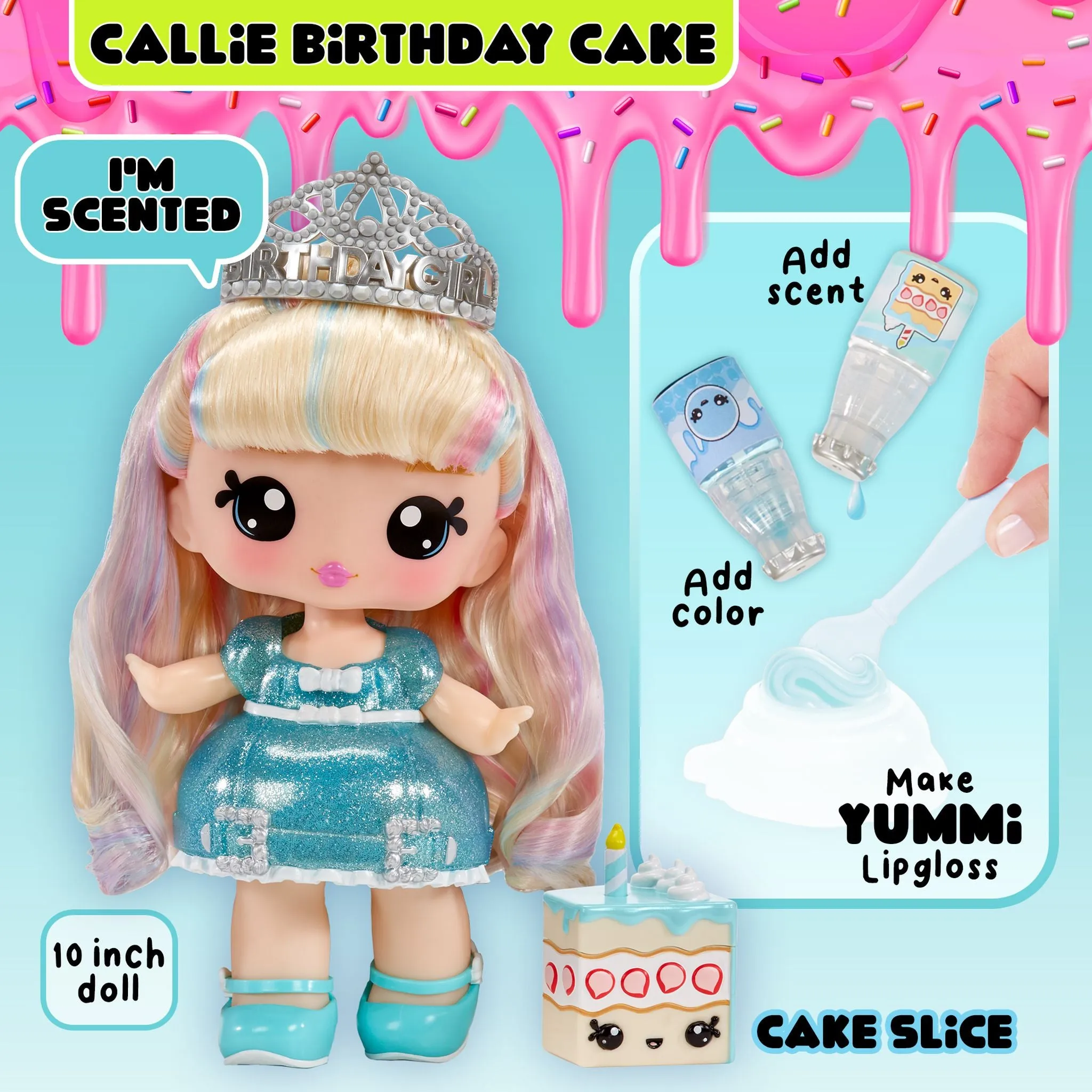 Yummiland Large Doll and Lipgloss Pet-Callie B Cake